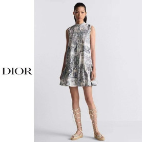 DIOR 디올 애니멀 민소매 원피스