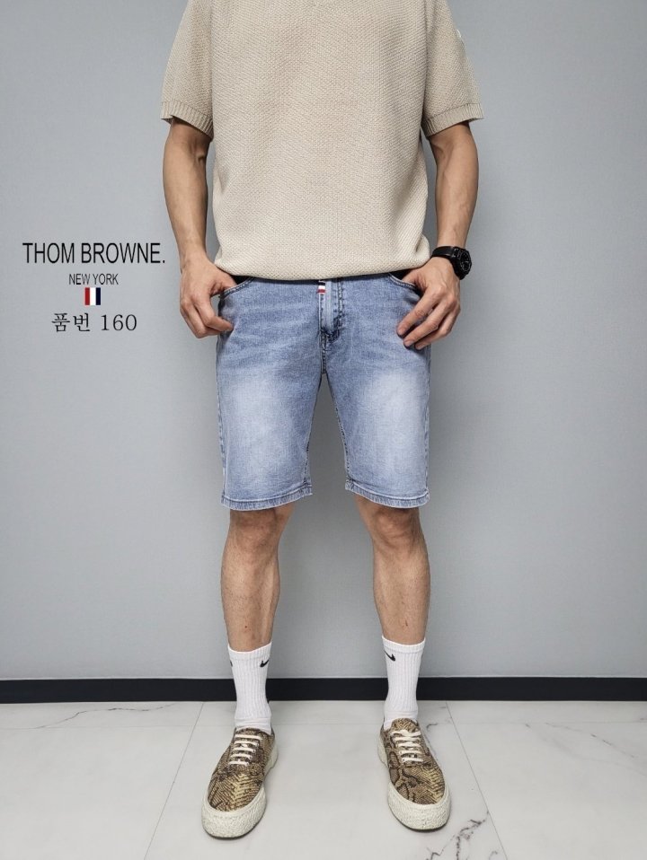 THOM BROWNE 톰브라운 청 반바지