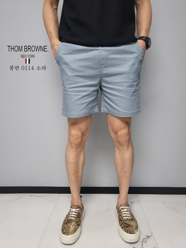 THOM BROWNE 톰브라운 린넨 밴딩 반바지 5COLOR