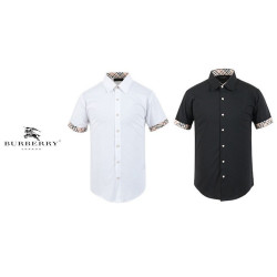 BURBERRY 버버리 카라체크 반팔 셔츠