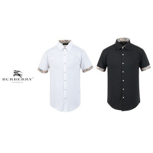 BURBERRY 버버리 카라체크 반팔 셔츠