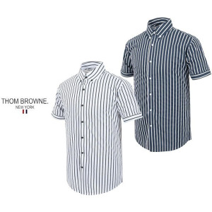 THOM BROWNE 톰브라운 스트라이프 반팔 셔츠