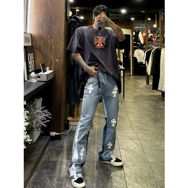 CHROME HEARTS 크롬하츠 멀티 크로스 배색 플레어 데님