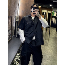 PRADA 프라다 리나일론 숏 슬리브 셔츠 자켓