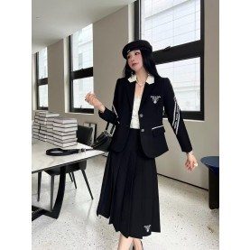 PRADA 프라다 롱스커트 자켓셋트 벨트포함