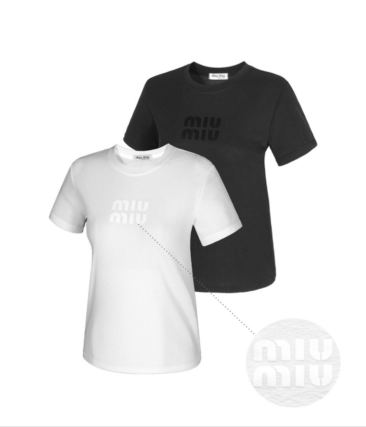 MIUMIU 미우미우 로고 반팔