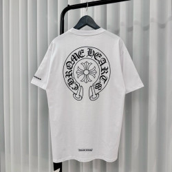 ●9월 판매 14위● CHROME HEARTS 크롬하츠 홀스슈 포켓 로고 반팔 티셔츠 2COLOR