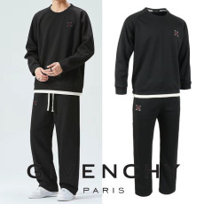 GIVENCHY 지방시 레더로고 레이어드 맨투맨 셋업