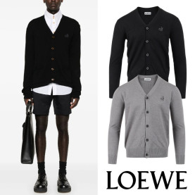LOEWE 로에베 신상 아나그램 자수 울 가디건