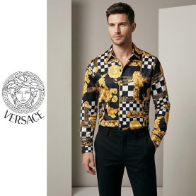 VERSACE 베르사체 골드 플라워 셔츠 남방