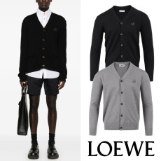 LOEWE 로에베 아나그램자수 울 가디건