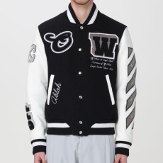 OFF-WHITE 오프화이트 레아 바시티 봄버 자켓