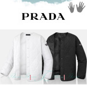 PRADA 프라다 오버핏 퀄팅 다이아 경량 가디건