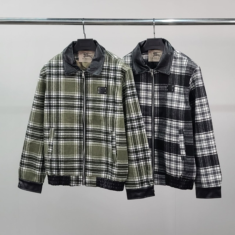 BURBERRY 버버리 캐시미어 레더 재킷