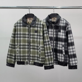 BURBERRY 버버리 캐시미어 레더 재킷