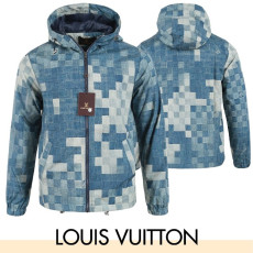 LOUIS VUITTON 루이비통 블루 체커보드 자켓