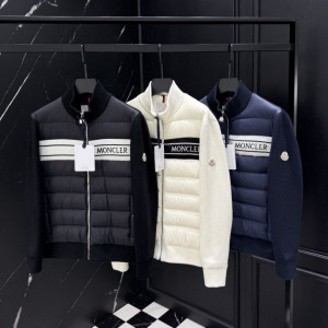 MONCLER 몽클레어 로고 다운 패딩 가디건