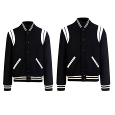 SAINT LAURENT 생로랑 스타디움 울 블루종