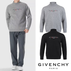 GIVENCHY 지방시 메인 레터링 자수 넥 니트