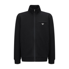 PRADA 프라다 새틴 저지 텍스처 집업