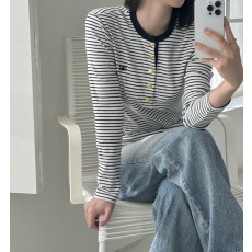 CELINE 셀린느 골드 버튼 니트