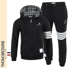 THOM BROWNE 톰브라운 기본 후드 집업 셋업