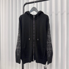 CHROME HEARTS 크롬하츠 레더 플로랄 패치 후드집업