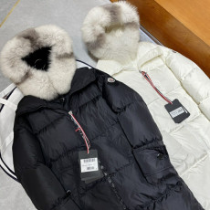 MONCLER 몽클레어 폭스퍼 후드 시어링 다운패딩
