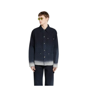 GUCCI 구찌 블리치 GG 자카드 코튼 데님 셔츠 자켓