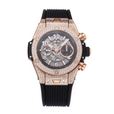 HUBLOT 위블로 빅뱅 유니코 티타늄 로즈골드 풀다이아 세팅 44mm 421.OX.1180.RX.1104