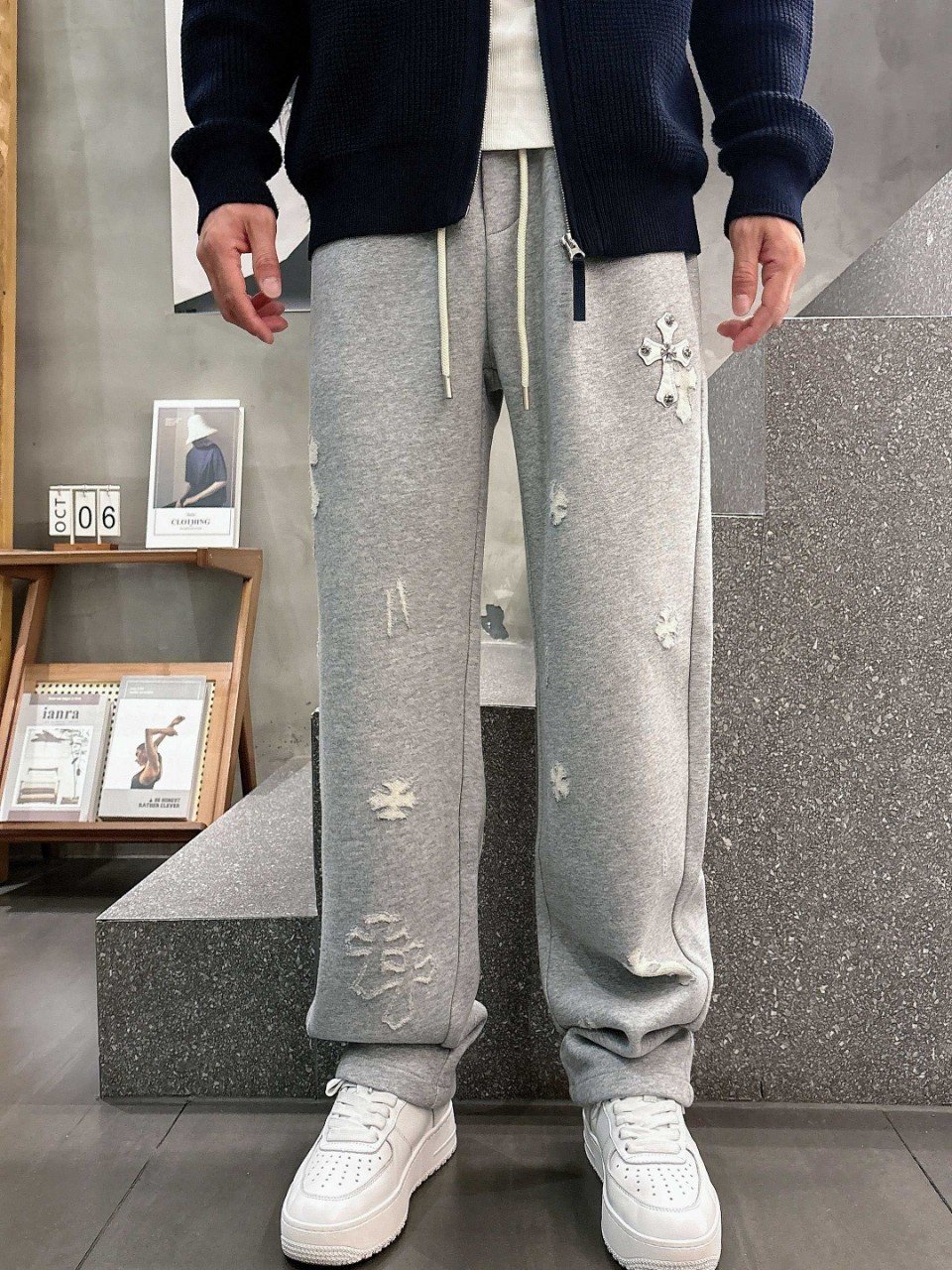 CHROME HEARTS 크롬하츠 크로스 로고 팬츠