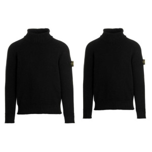 STONE ISLAND 스톤아일랜드 패치 커플 울 니트 터틀넥