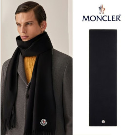 MONCLER 몽클레어 클래식 패치 울 머플러