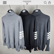 THOM BROWNE 톰브라운 캐시미어 사선 터틀넥