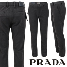 PRADA 프라다 삼각 스틸로고 모직 슬랙스