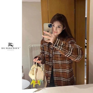 BURBERRY 버버리 빈티지 체크 울코튼 셔츠 자켓