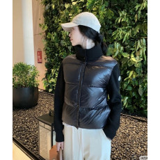 MONCLER 몽클레어 로고패치 패딩 레이어드 하이넥 니트 집업