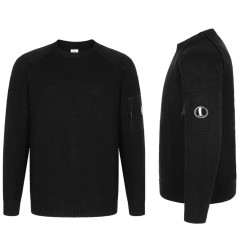 C.P COMPANY C.P컴퍼니 렌즈와펜 램스울 라운드 니트 스웨터 2COLOR