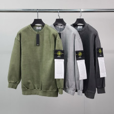 STONE ISLAND 스톤아일랜드 로고와펜 피그먼트 기모 맨투맨
