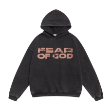 FEAR OF GOD 피어오브갓 868 크랙 로고 플리스 후드