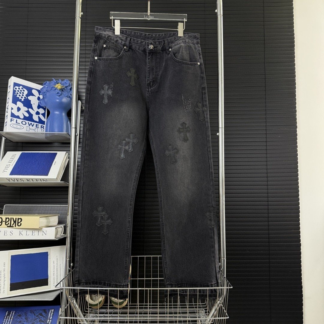 CHROME HEARTS 크롬하츠 X 리바이스 흑청 워싱진