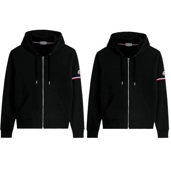 MONCLER 몽클레어  삼선 암밴딩 커플 후드 집업 자켓