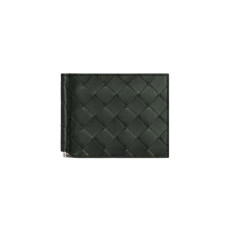 ●실사● 보테가 베네타  인트레치아토 빌 클립 지갑 다크 그린