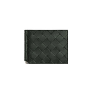 ●실사● 보테가 베네타  인트레치아토 빌 클립 지갑 다크 그린