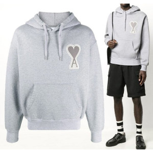 AMI 아미 보플 빅패치 커플 후드티