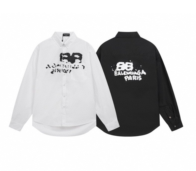 BALENCIAGA 발렌시아가 02 핸드드로우 로고 셔츠