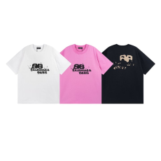 BALENCIAGA 발렌시아가 2316 핸드드로운 로고 구제 워싱 반팔