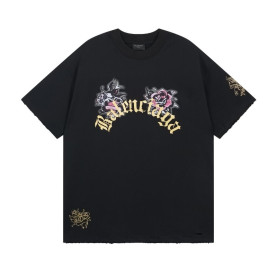 BALENCIAGA 발렌시아가 3245 플라워 드래곤 구제 워싱 반팔