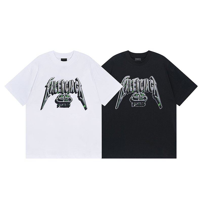BALENCIAGA 발렌시아가 23106 그래픽 로고 반팔