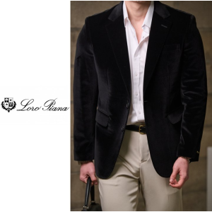 LOROPIANA 로로피아나 벨벳 스티치 자켓 2COLOR